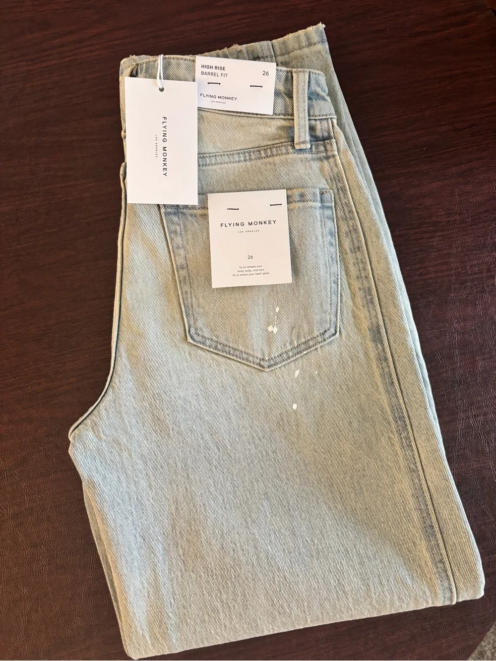 NWT Flying Monkey VICI Barrel Pintuck Jeans